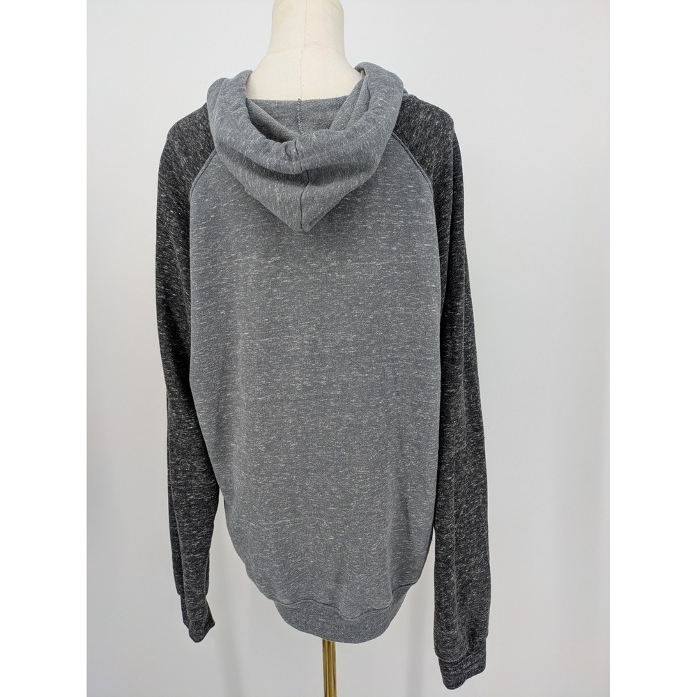 Jerzees Ohio OH Hoodie Mens Large Gray Raglan Graphic Sweatshirt Cozy Loungewear - Picture 4 of 12
